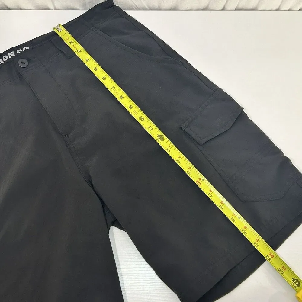 Iron Clothing Co. Men's Hybrid Cargo Shorts Black Size 34 Stretch